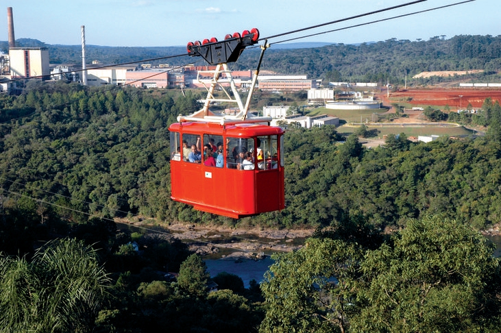 Bonde aéreo nos Campos Gerais