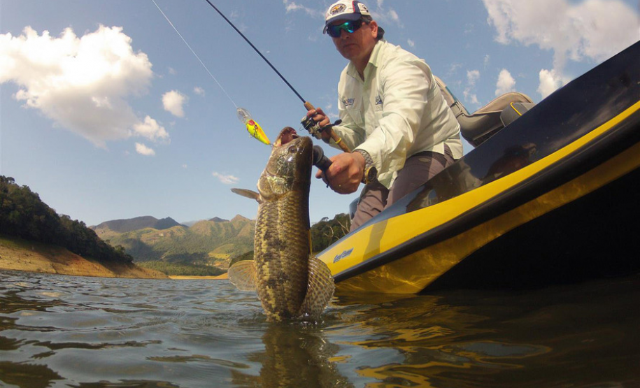 Pesca esportiva na Represa do Baixo Iguaçu incentiva turismo náutico no Paraná