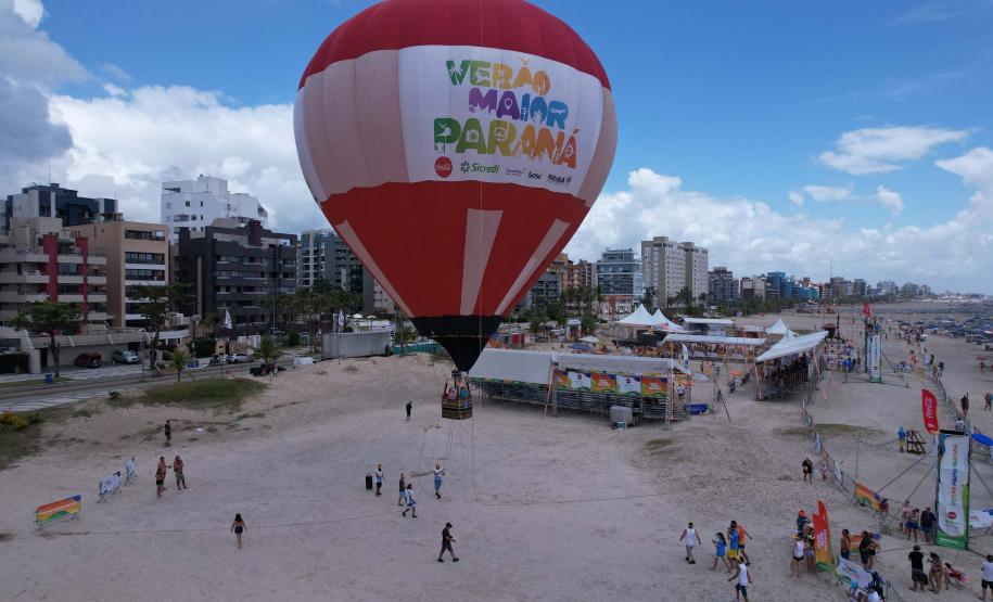 Beleza contemplada do alto: voo de balão estreia no Verão Maior Paraná